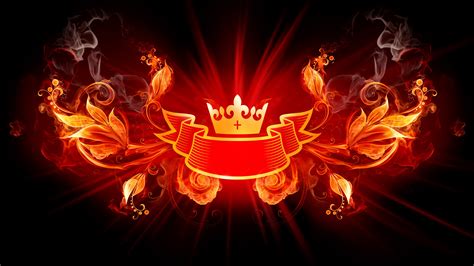 Kush yt free fire logo cartoon. Red Fire King Crown Logo 4K 5K HD Wallpapers | HD ...