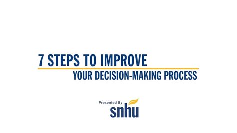 So decision making is a very pervasive function which is needed in all managerial functions. What are the 7 Steps of Decision Making? - YouTube