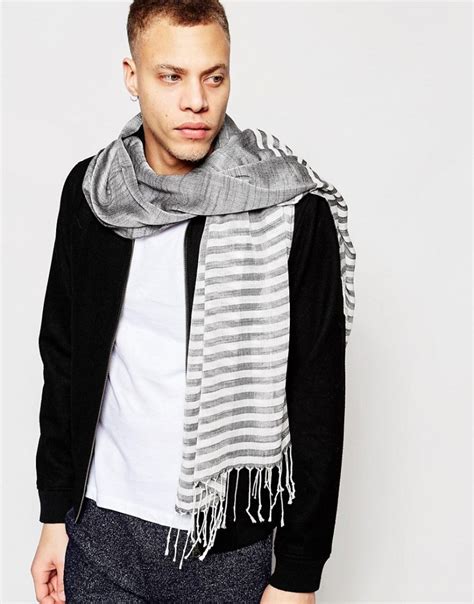 Mens Gray Scarf Atinel Ecommerce