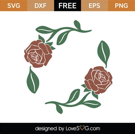 Free Roses SVG Cut File - Lovesvg.com