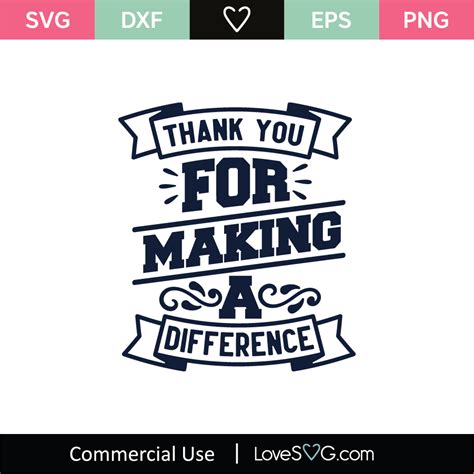 Thank You For Making A Difference SVG Cut File Lovesvg Com