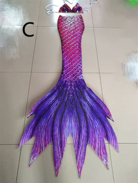 Diy Realistic Mermaid Tails For Swimming With Monofin Purple Adult