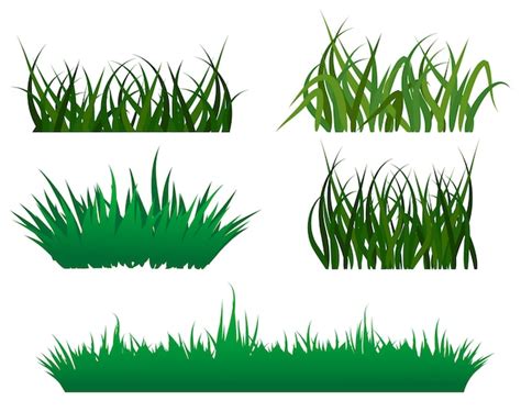 Premium Vector Green Grass Patterns