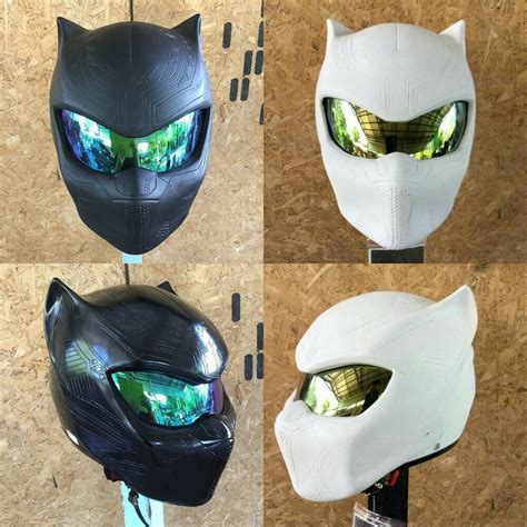 Black panther motorcycle full face helmet dot safety. Details about Matt Gloss Black White Panther Helmet ...