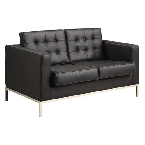 Have To Have It Button Loveseat Black 129999 Modern Leather Sofa