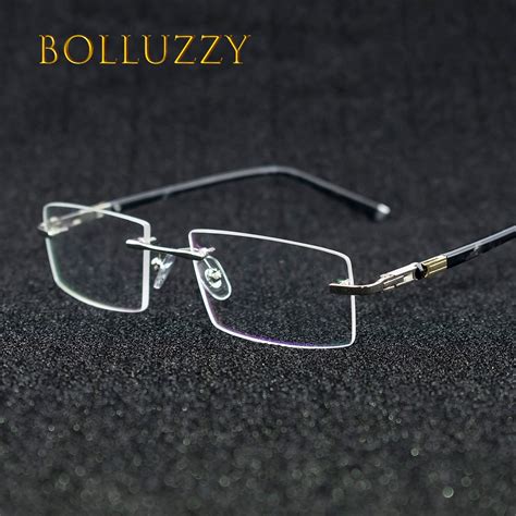 Rimless Eyeglasses Titanium Alloy Oculos De Sol Glass Optical Men 1622 Prescription Classic