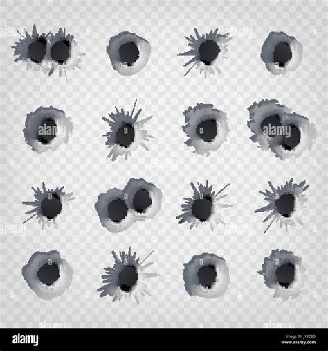 Bullet Holes On The Wall Stock Vector Images Alamy