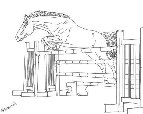 Jumping Horse Lineart by keliastarhall on DeviantArt