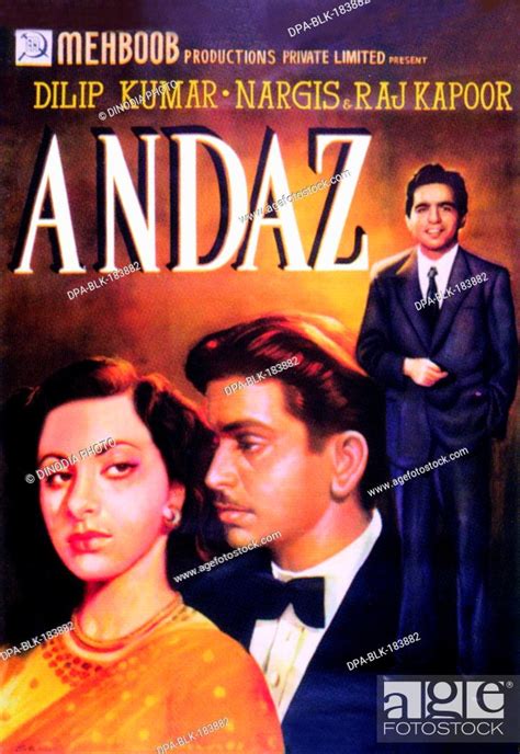 Indian Bollywood Film Poster Of Andaz India Stock Photo Picture And