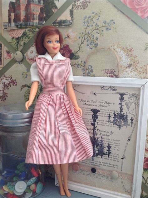 Vintage 1966 Candy Striper Dress Barbie Vintage Barbies