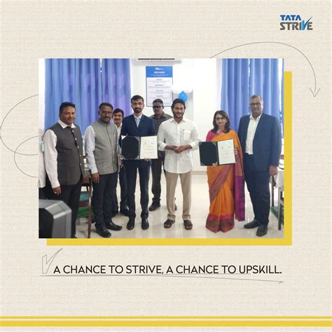 tcit signs an mou with andhra pradesh state skill development corporation tata strive