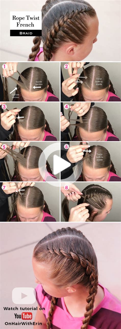How To Do A Rope Twist French Braid To See The Full Tutorial Watch On