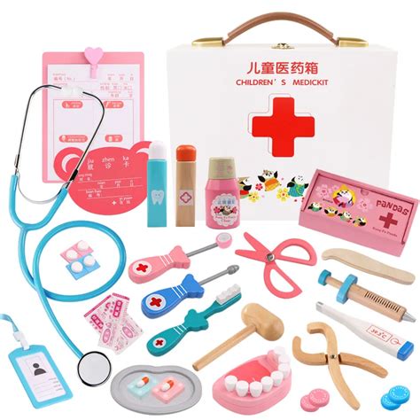 Childrens Doctor Toy Set Boys And Girls Play Wooden Simulation