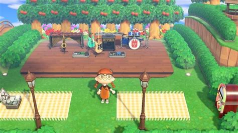 How to get hardwood in animal crossing. Finally finished my Live music venue! : animalcrossingdesign in 2020 | Animal crossing music ...