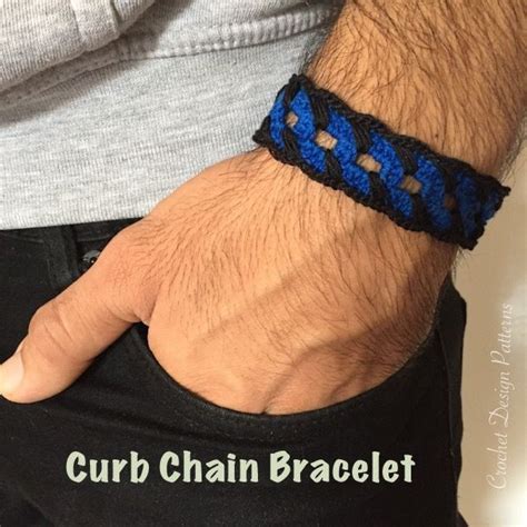 Curb Chain Bracelet For Men Pattern By Sue Smith Crochet Bracelet
