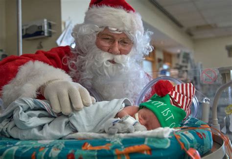 Santa Visits Babies At Helen Devos Childrens Hospital Nicu