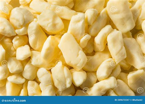 Raw White Organic Cheese Curds Stock Image Image Of Curds Food