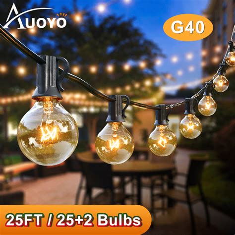 Auoyo Led String Lights Bulb G40 Outdoor Waterproof Bulb Garden Lights