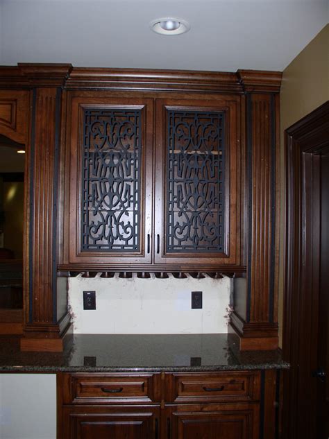 Cabinet Door Panel Insert In Decorative Iron Design Name Etsy