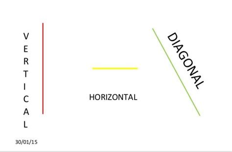 Línea Vertical Horizontal Y Diagonal Lineas Horizontales Y