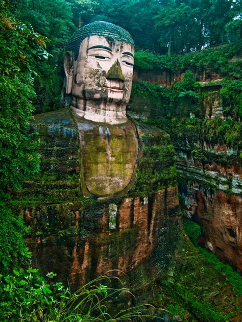 The Leshan Buddha In Sichuan Province Outside Of Chengdu China Now