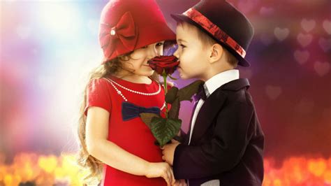 Valentines Day Cute Baby Pic Boy And Girl Love Wallpapers