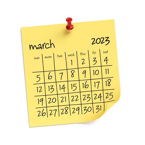 Premium Ai Image March 2023 Calendar Isolated On White Background 3d