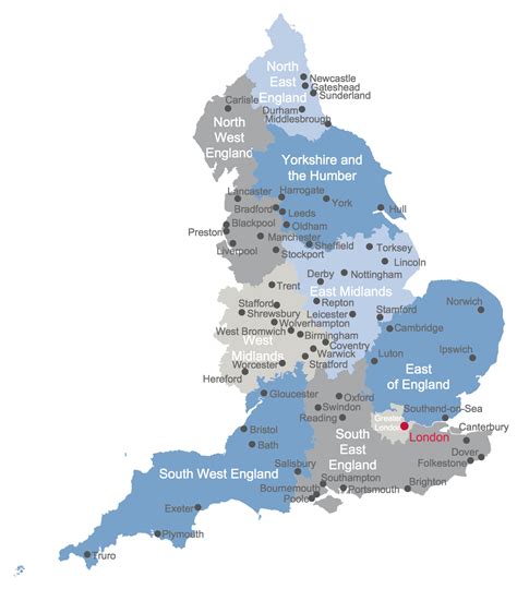 The state has a total area of 50,300.79 square miles (130278.43 km2). Map of England