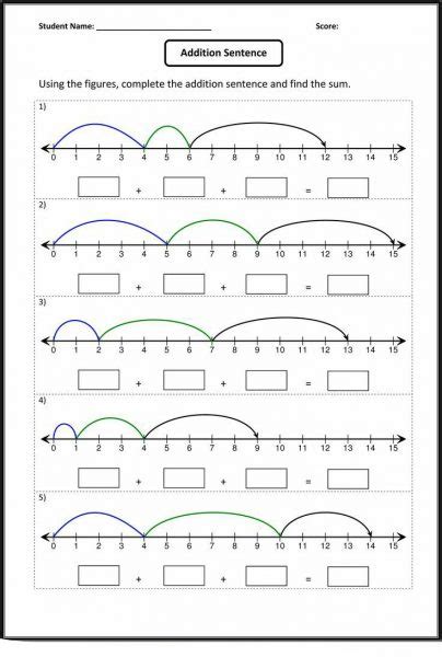 Number Lines Worksheet School