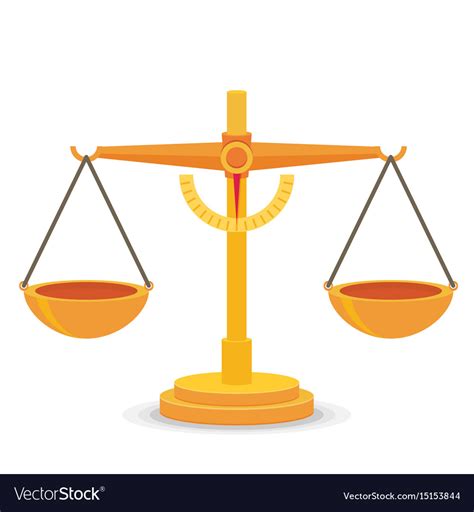Scales Balance Icon Flat Design Royalty Free Vector Image