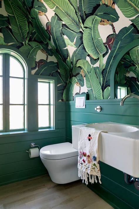 Banana Leaf Bathroom Wallpaper Carrotapp