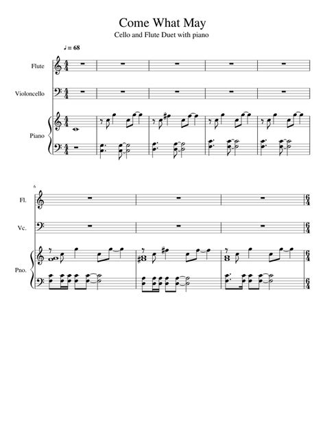Come What May Sheet Music For Flute Piano Cello Download Free In