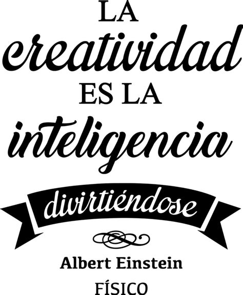 Vinilo Frase Creatividad Einstein Tenvinilo