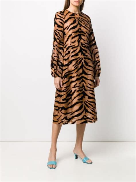 Dolce Gabbana Tiger Print Sheer Dress Farfetch