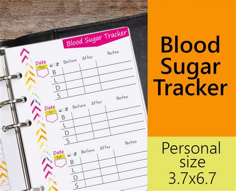 Blood Sugar Tracker Blood Sugar Log Printable Diabetic Etsy