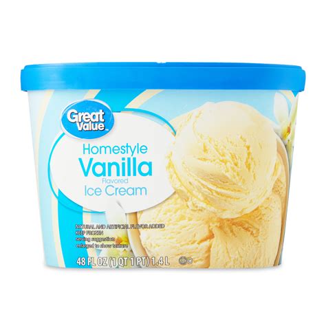 Great Value Homestyle Vanilla Flavored Ice Cream Fl Oz Walmart Com