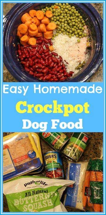 You can prep all of the ingredients, set the crockpot timer and go. Easy Homemade Dog Food Crockpot Recipe with Ground Chicken