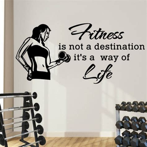 Sports Wall Decal Quotes Fitness Is Not A Destination Its A Way Of