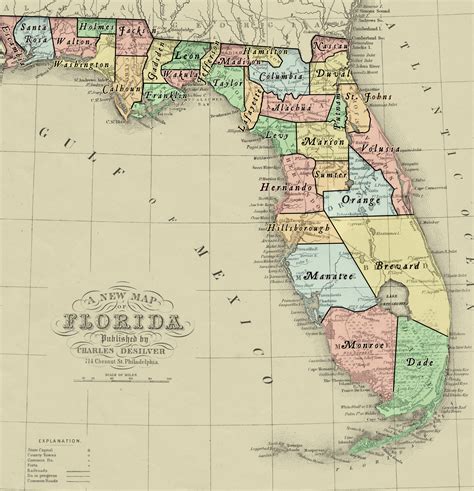 Florida Map With Counties Cities And Towns Map Of World