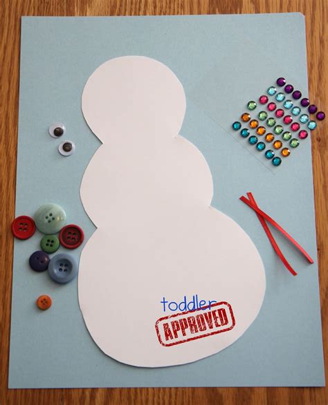 Toddler Approved Button Snowman Craft