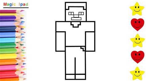 Dibujar A Steve Minecraft Dibujos Magic Ipad Art 💓⭐ How To Draw Steve