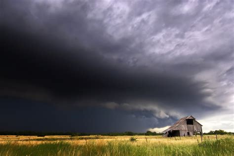 Storm Over Old Barn In Ks Watercolor Barns