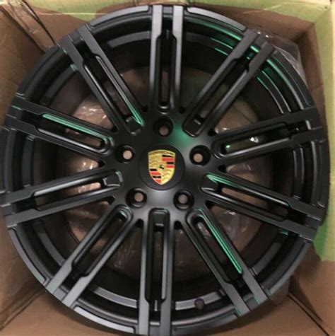 20 Porsche Cayenne Sport S Cayman Hybrid Wheels Rims New Oem Flat Black
