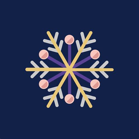 Illustration Of A Colorful Snowflake Pattern Download Free Vectors