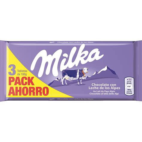 Comprar Chocolate Con Leche Pack 3 Tabletas 100 G · Milka · Supermercado El Corte Inglés