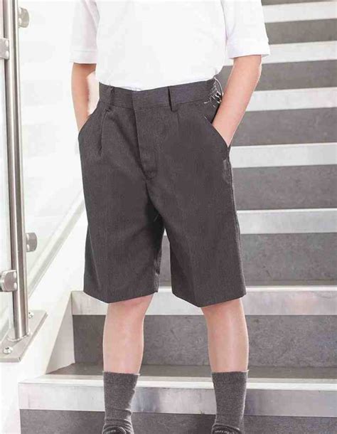 School Shorts Boys Shorts Grey Lined School Short Trousers County