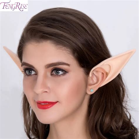 Fengrise 1 Pair Latex Elf Ears Soft Fairy False Ears Charms Mystery
