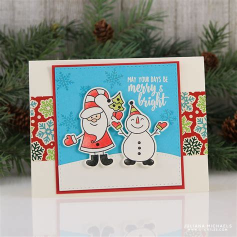 Merry christmas with christmas lights and bokeh. Gina K Designs + Cardmaker Blog Hop | Christmas Card Ideas - 17turtles