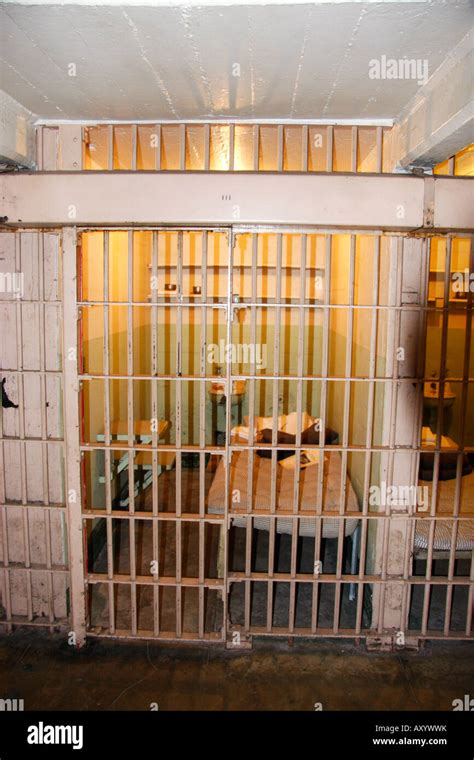 Prison Cell On In Alcatraz Penitentiary Stock Photo Alamy