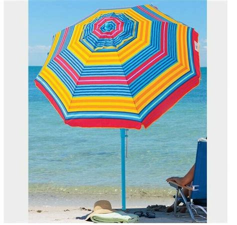 Rio Beach 6 Foot Upf 50 Beach Umbrella With Built In Sand Anchor